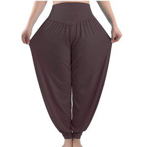 fitglam brown Women's Harem Pants 3XL